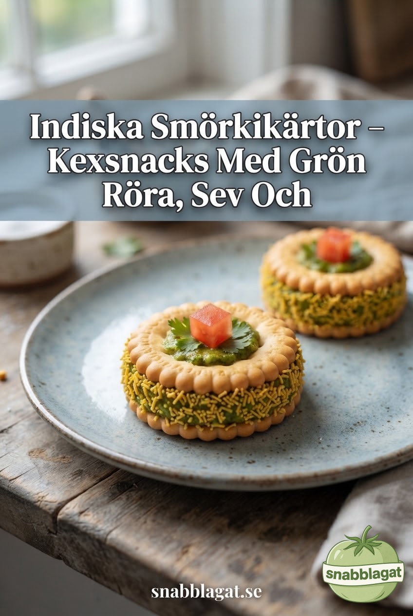 Indiska Smörkikärtor – Kexsnacks Med Grön Röra, Sev Och