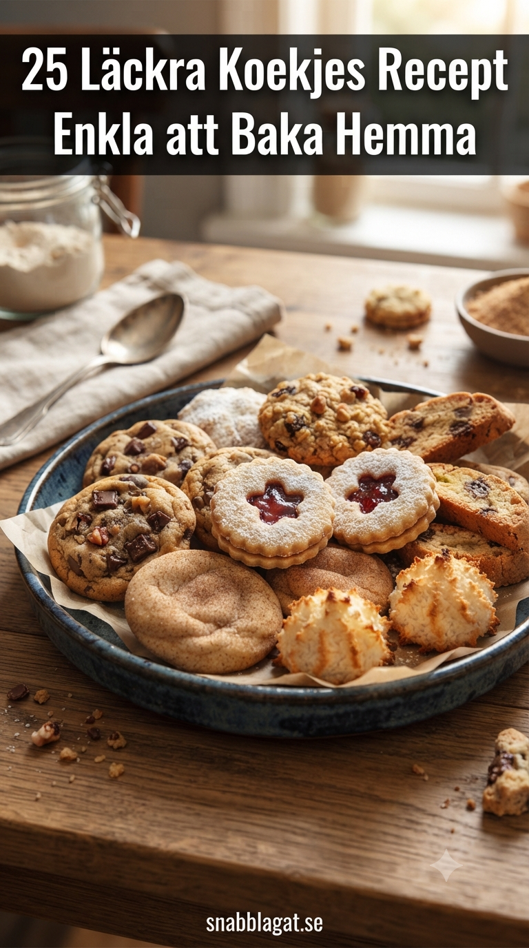 25 Läckra Koekjes Recept - Enkla att Baka Hemma