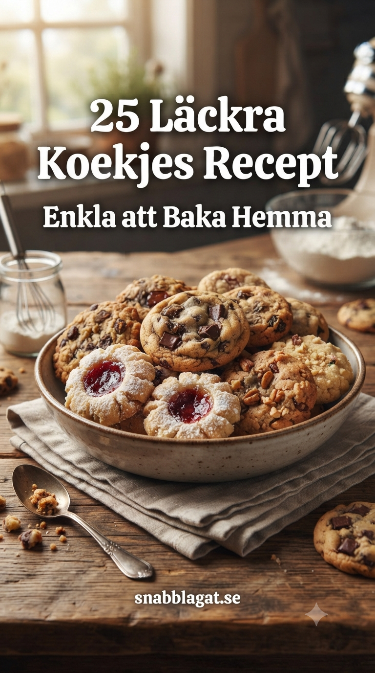 25 Läckra Koekjes Recept - Enkla att Baka Hemma