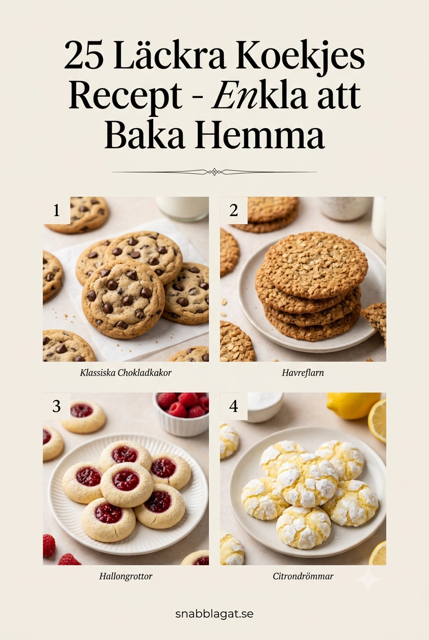 25 Läckra Koekjes Recept - Enkla att Baka Hemma