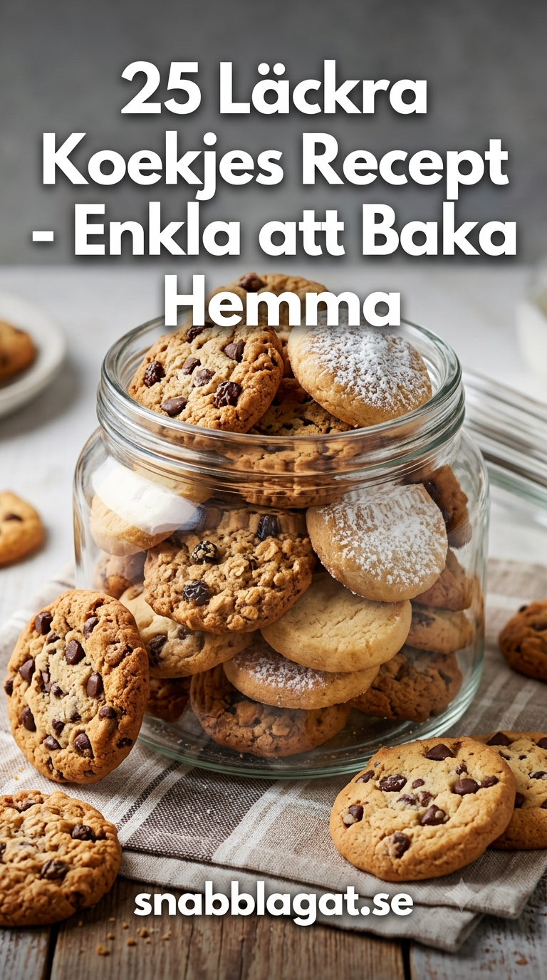 25 Läckra Koekjes Recept - Enkla att Baka Hemma