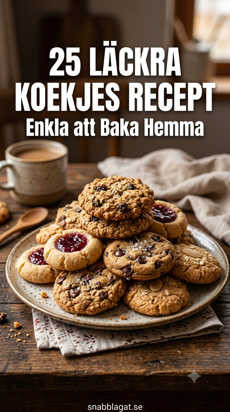 25 Läckra Koekjes Recept - Enkla att Baka Hemma