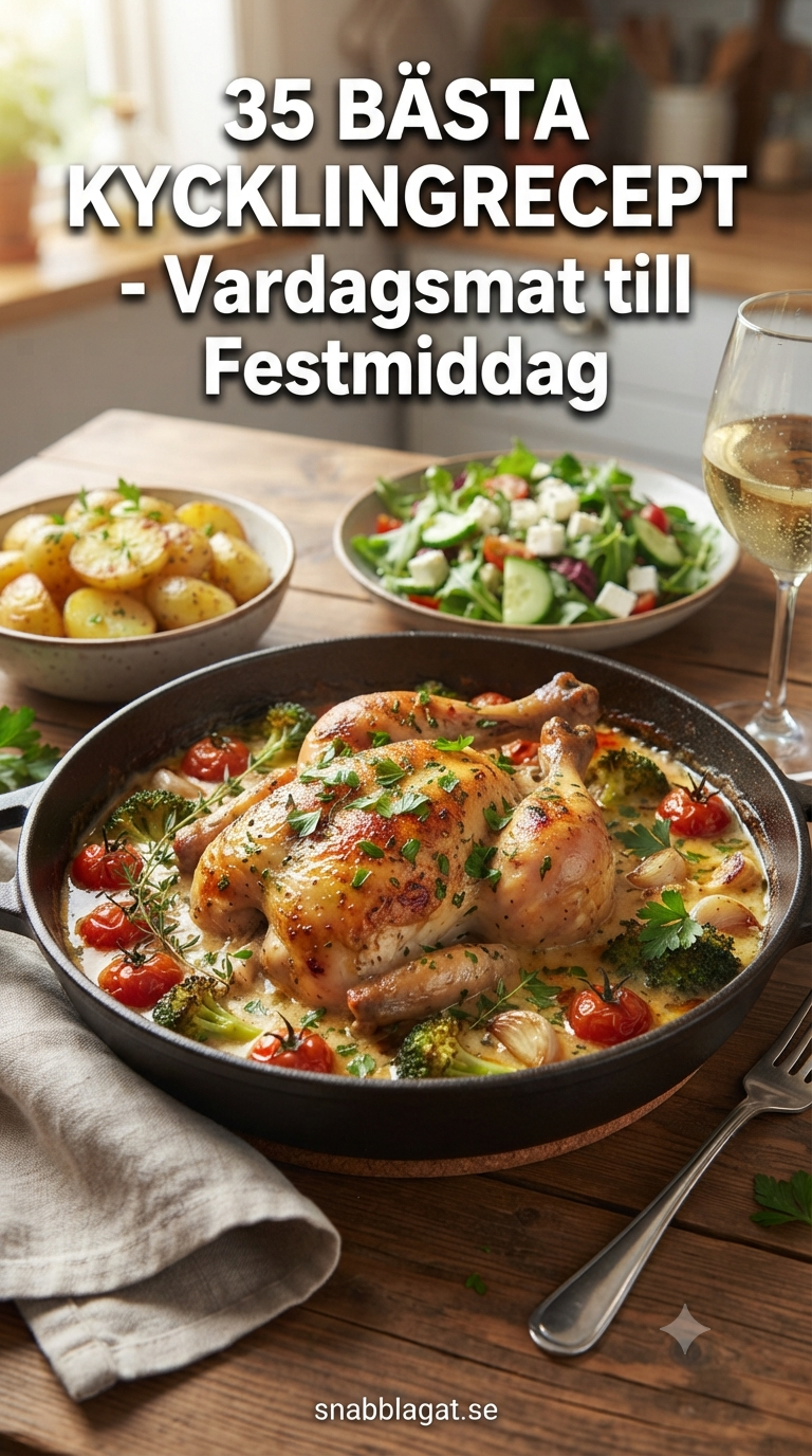 35 Bästa Kycklingrecept - Vardagsmat till Festmiddag