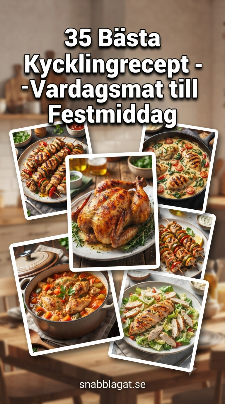 35 Bästa Kycklingrecept - Vardagsmat till Festmiddag