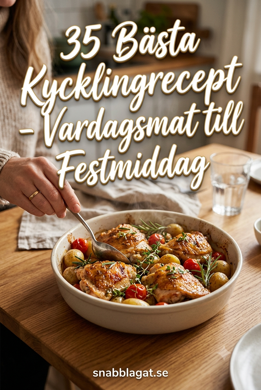 35 Bästa Kycklingrecept - Vardagsmat till Festmiddag