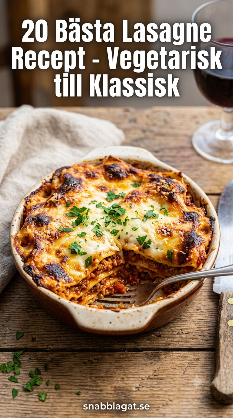 20 Bästa Lasagne Recept - Vegetarisk till Klassisk