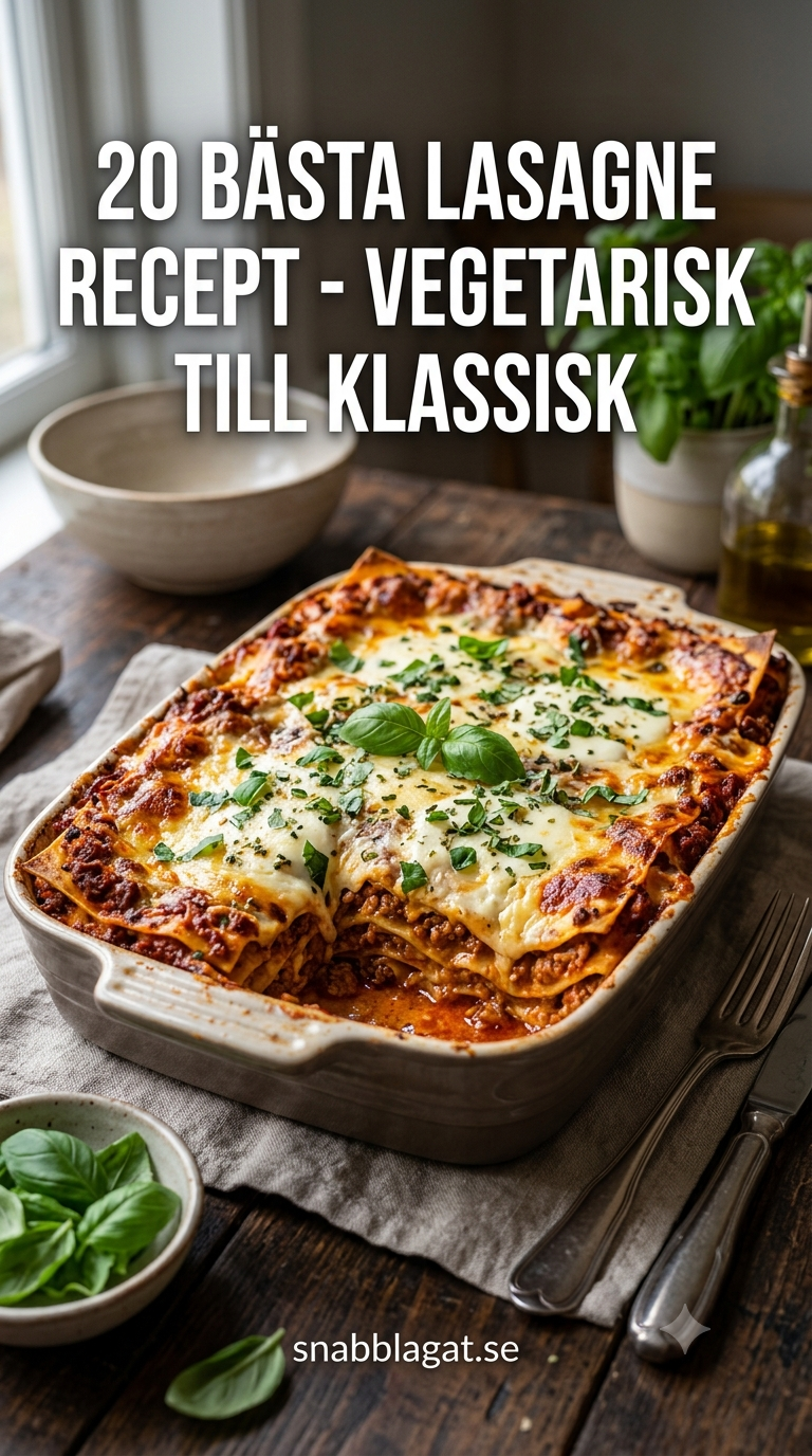 20 Bästa Lasagne Recept - Vegetarisk till Klassisk