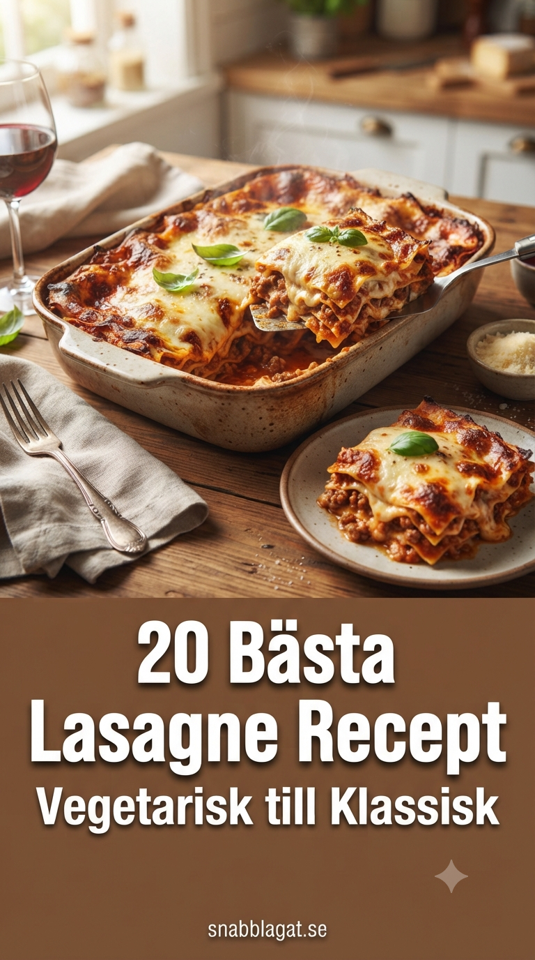20 Bästa Lasagne Recept - Vegetarisk till Klassisk