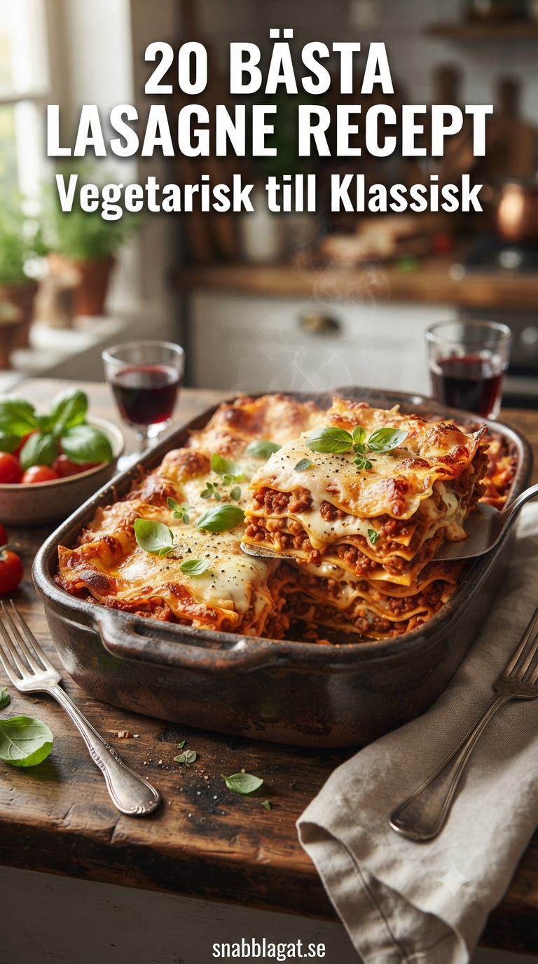 20 Bästa Lasagne Recept - Vegetarisk till Klassisk