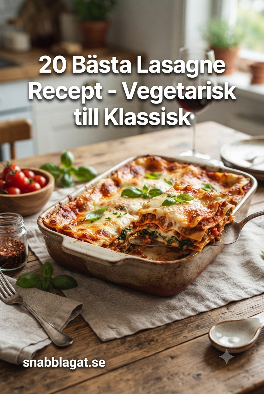 20 Bästa Lasagne Recept - Vegetarisk till Klassisk
