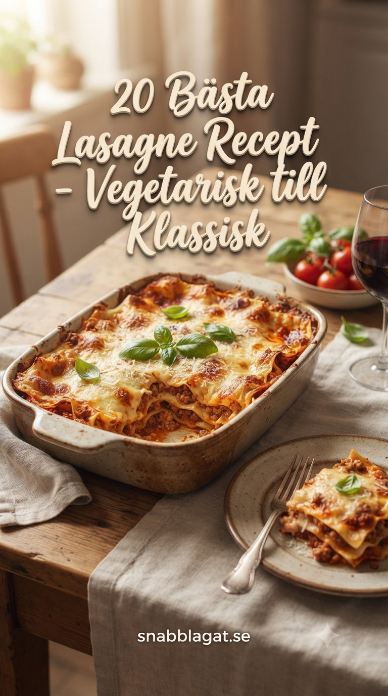 20 Bästa Lasagne Recept - Vegetarisk till Klassisk