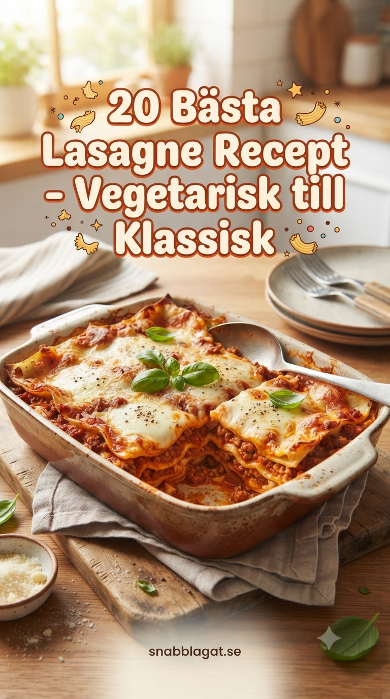 20 Bästa Lasagne Recept - Vegetarisk till Klassisk