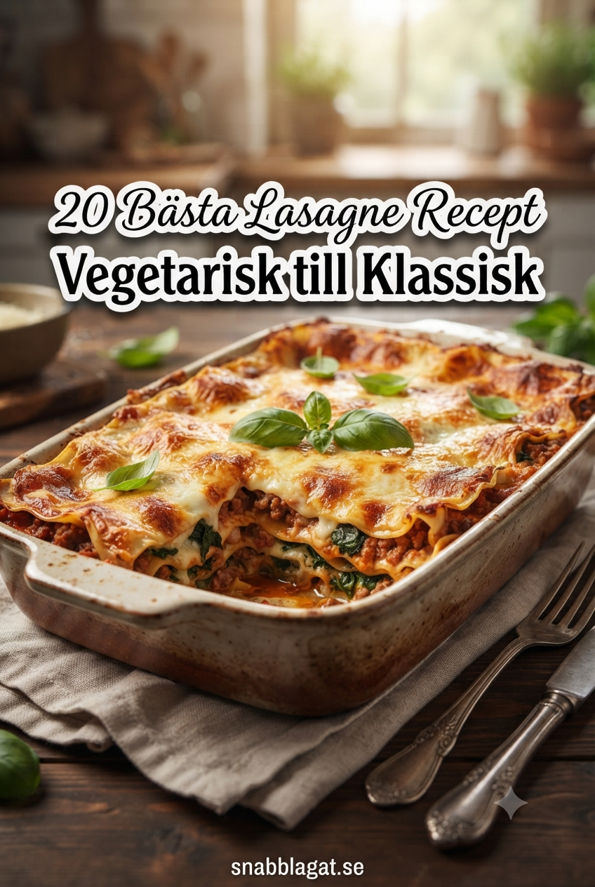 20 Bästa Lasagne Recept - Vegetarisk till Klassisk