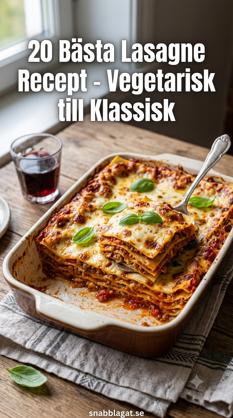 20 Bästa Lasagne Recept - Vegetarisk till Klassisk