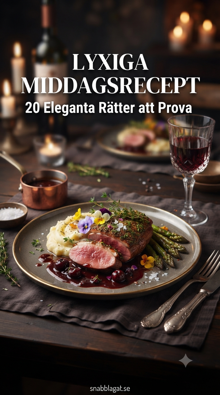 Lyxiga Middagsrecept - 20 Eleganta Rätter att Prova