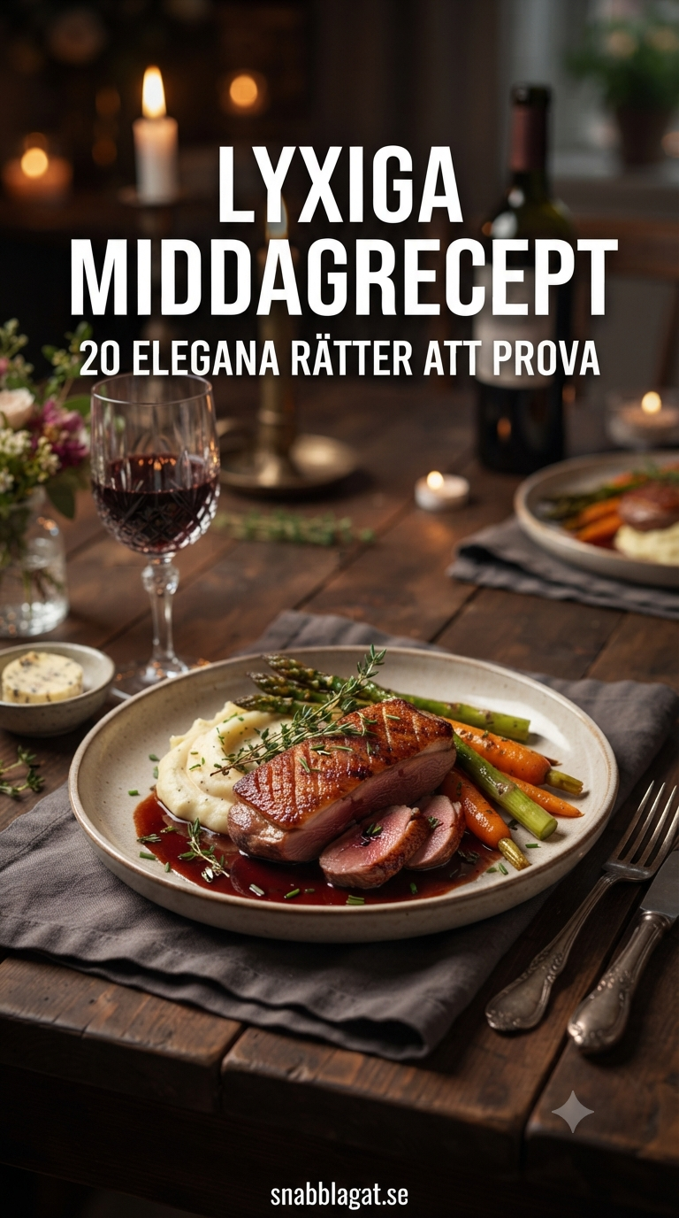 Lyxiga Middagsrecept - 20 Eleganta Rätter att Prova