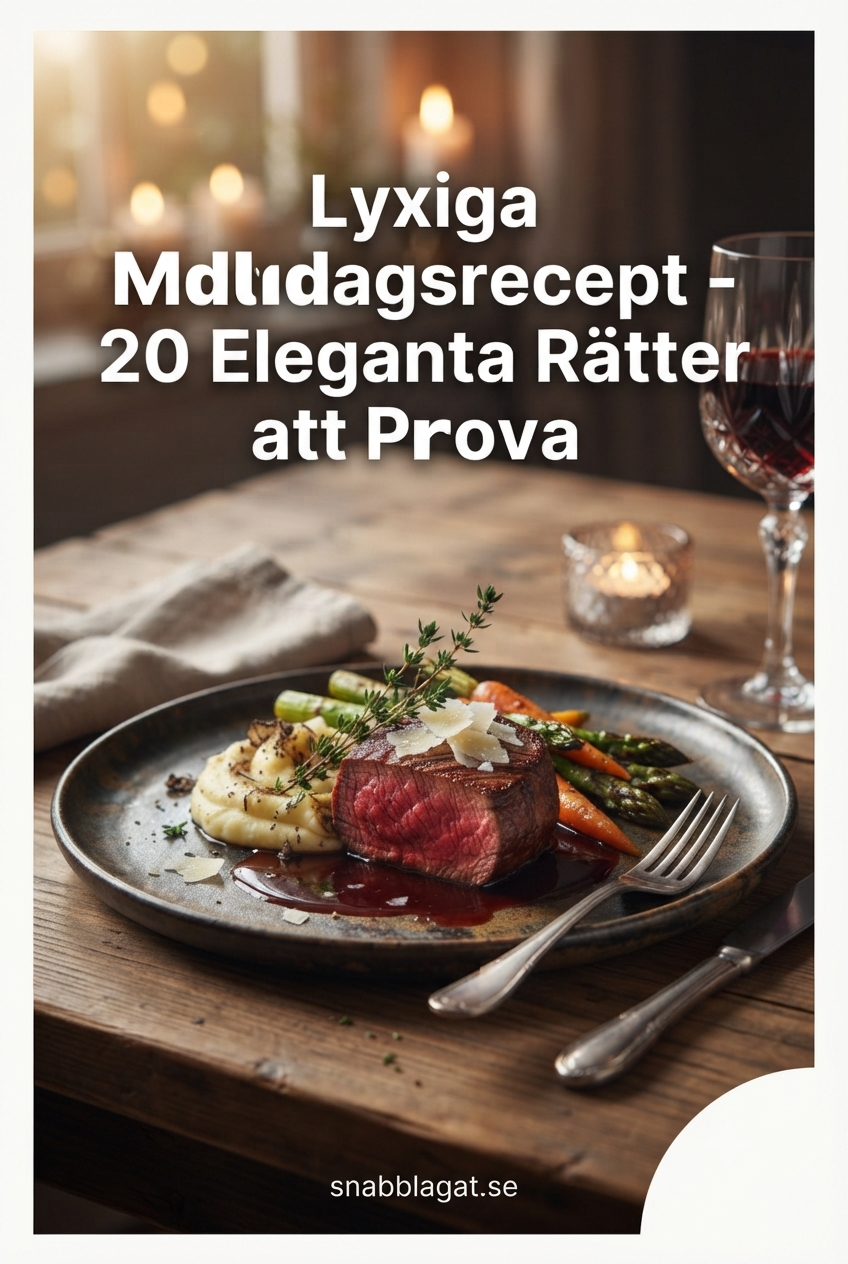 Lyxiga Middagsrecept - 20 Eleganta Rätter att Prova