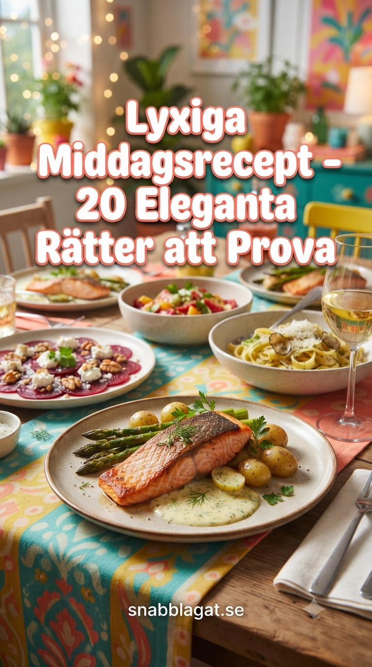 Lyxiga Middagsrecept - 20 Eleganta Rätter att Prova