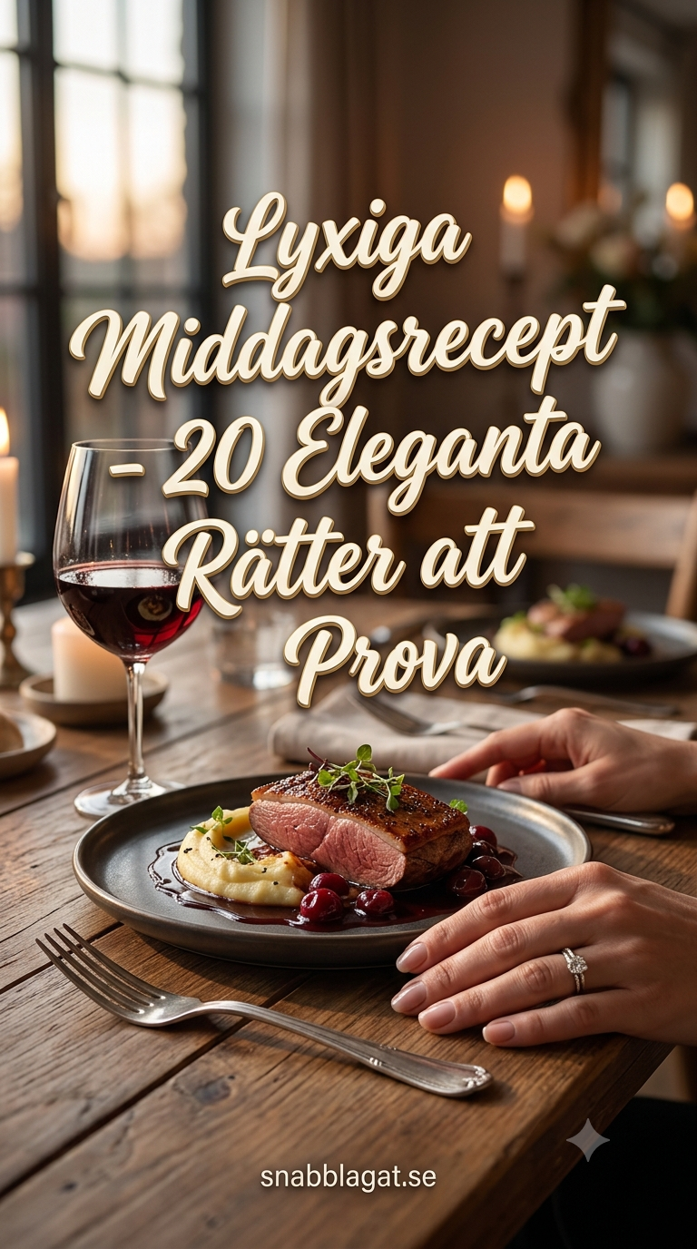 Lyxiga Middagsrecept - 20 Eleganta Rätter att Prova