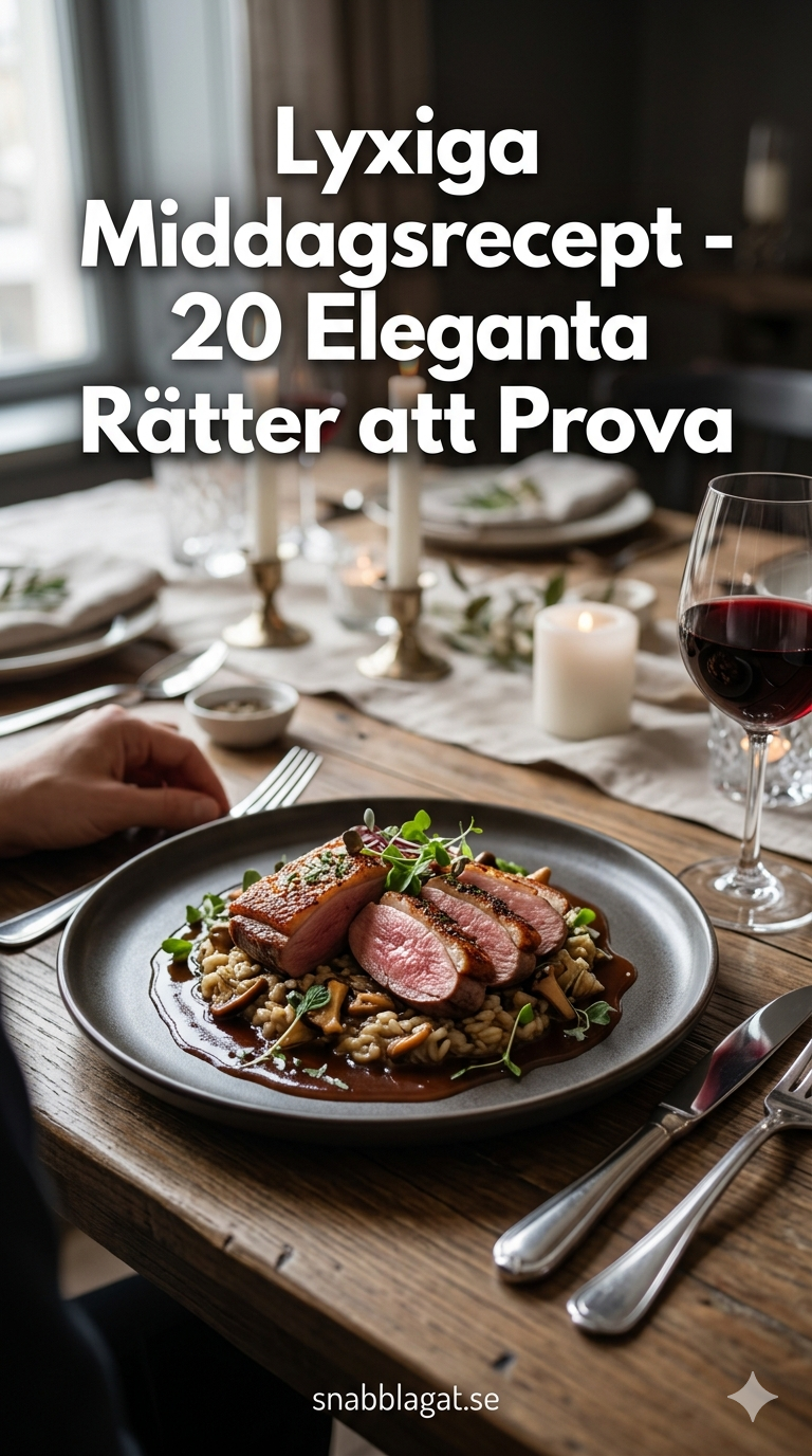 Lyxiga Middagsrecept - 20 Eleganta Rätter att Prova