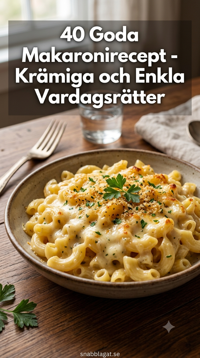 40 Goda Makaronirecept - Krämiga och Enkla Vardagsrätter