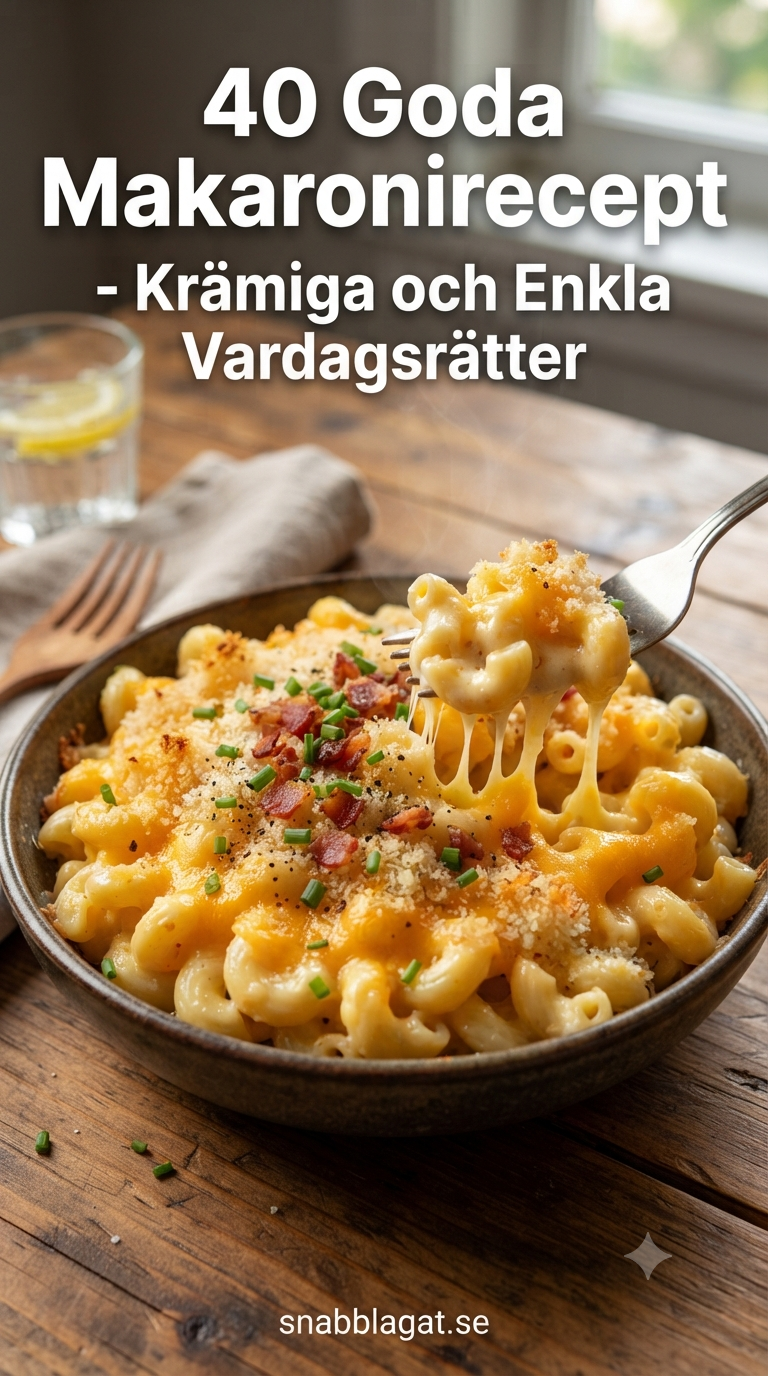 40 Goda Makaronirecept - Krämiga och Enkla Vardagsrätter