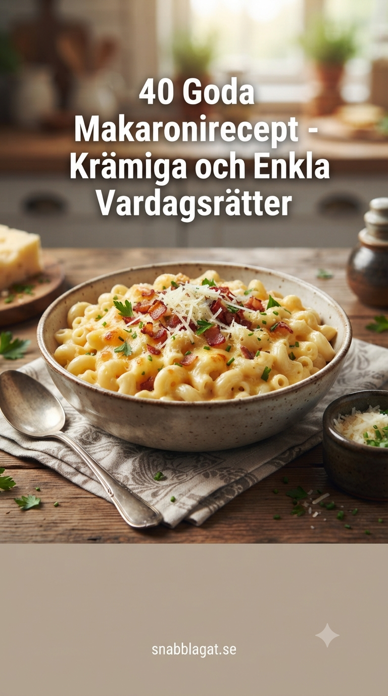 40 Goda Makaronirecept - Krämiga och Enkla Vardagsrätter