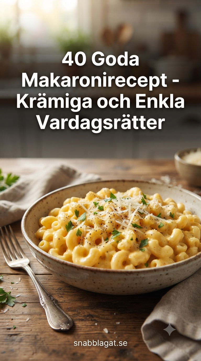 40 Goda Makaronirecept - Krämiga och Enkla Vardagsrätter