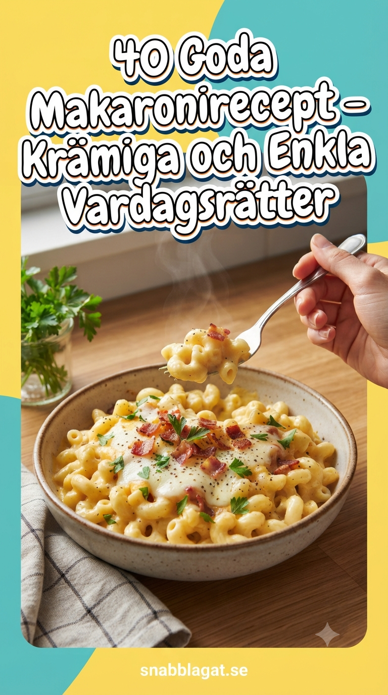 40 Goda Makaronirecept - Krämiga och Enkla Vardagsrätter