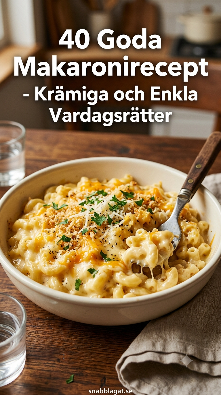 40 Goda Makaronirecept - Krämiga och Enkla Vardagsrätter