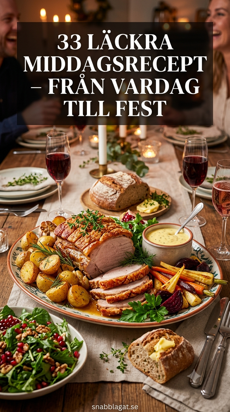 33 Läckra Middagsrecept - Från Vardag till Fest