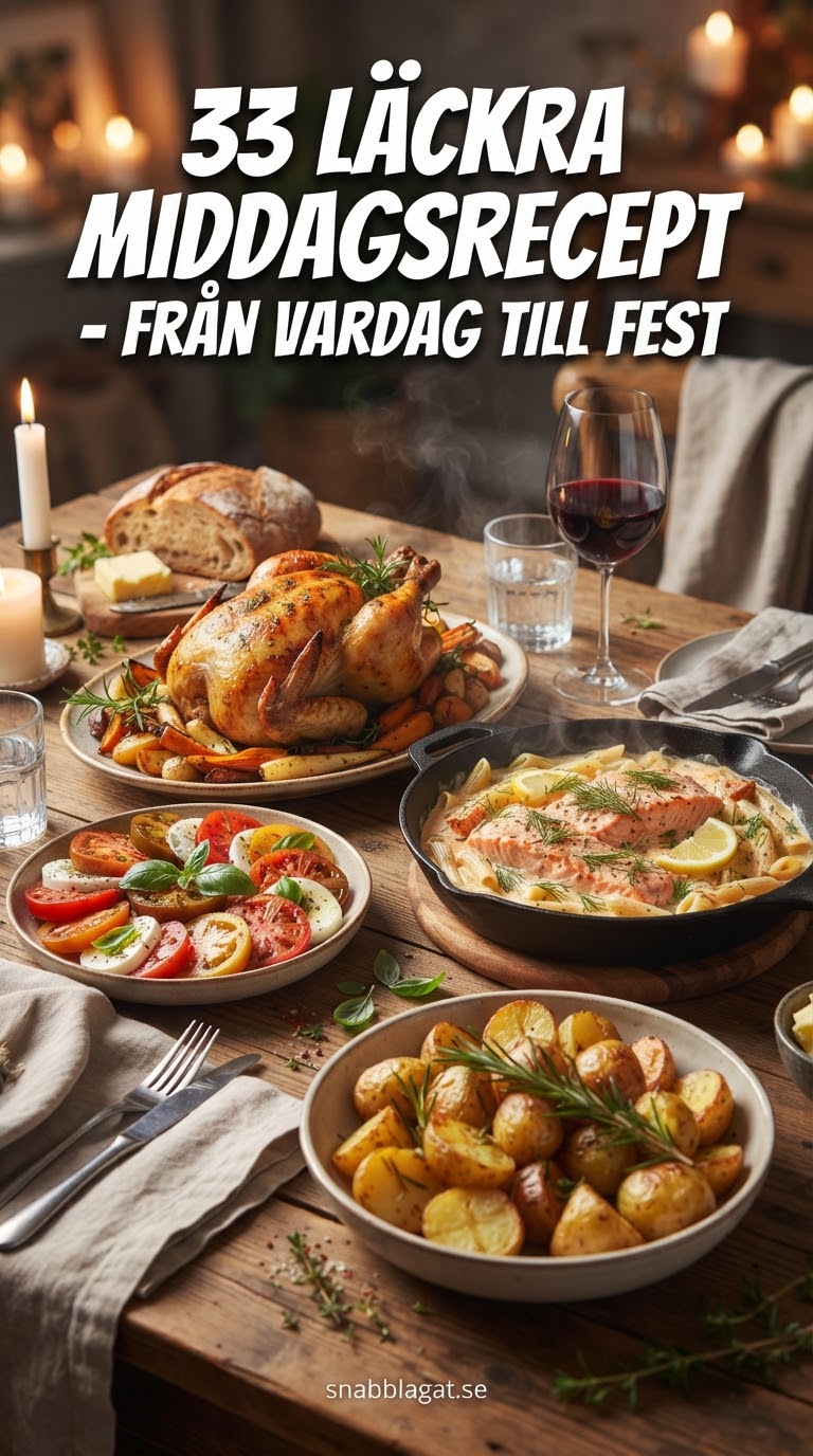 33 Läckra Middagsrecept - Från Vardag till Fest