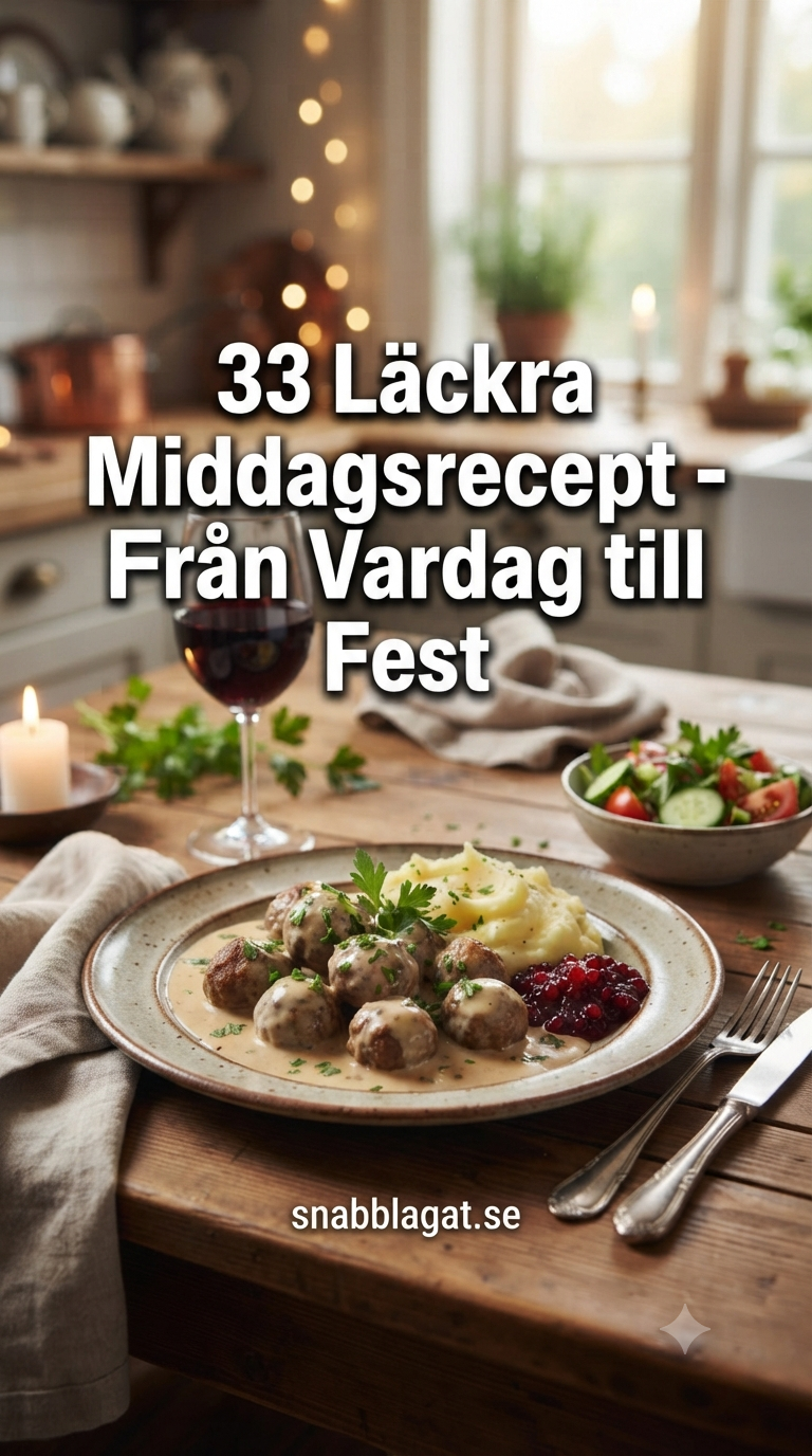 33 Läckra Middagsrecept - Från Vardag till Fest
