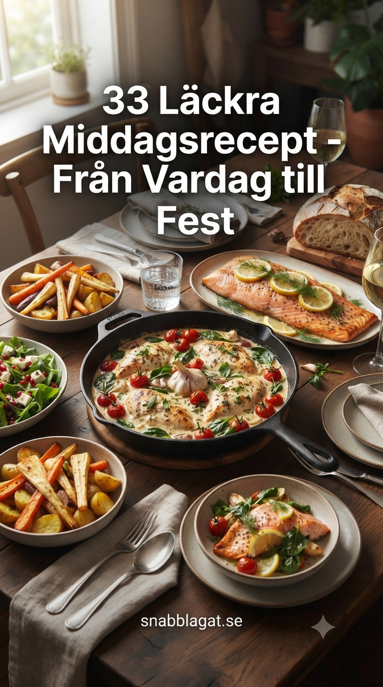 33 Läckra Middagsrecept - Från Vardag till Fest