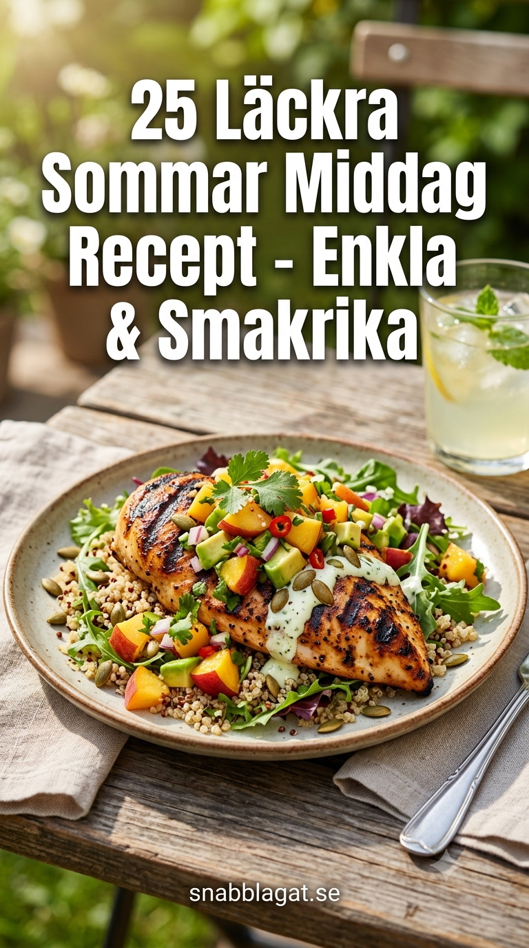 25 Läckra Sommar Middag Recept - Enkla & Smakrika