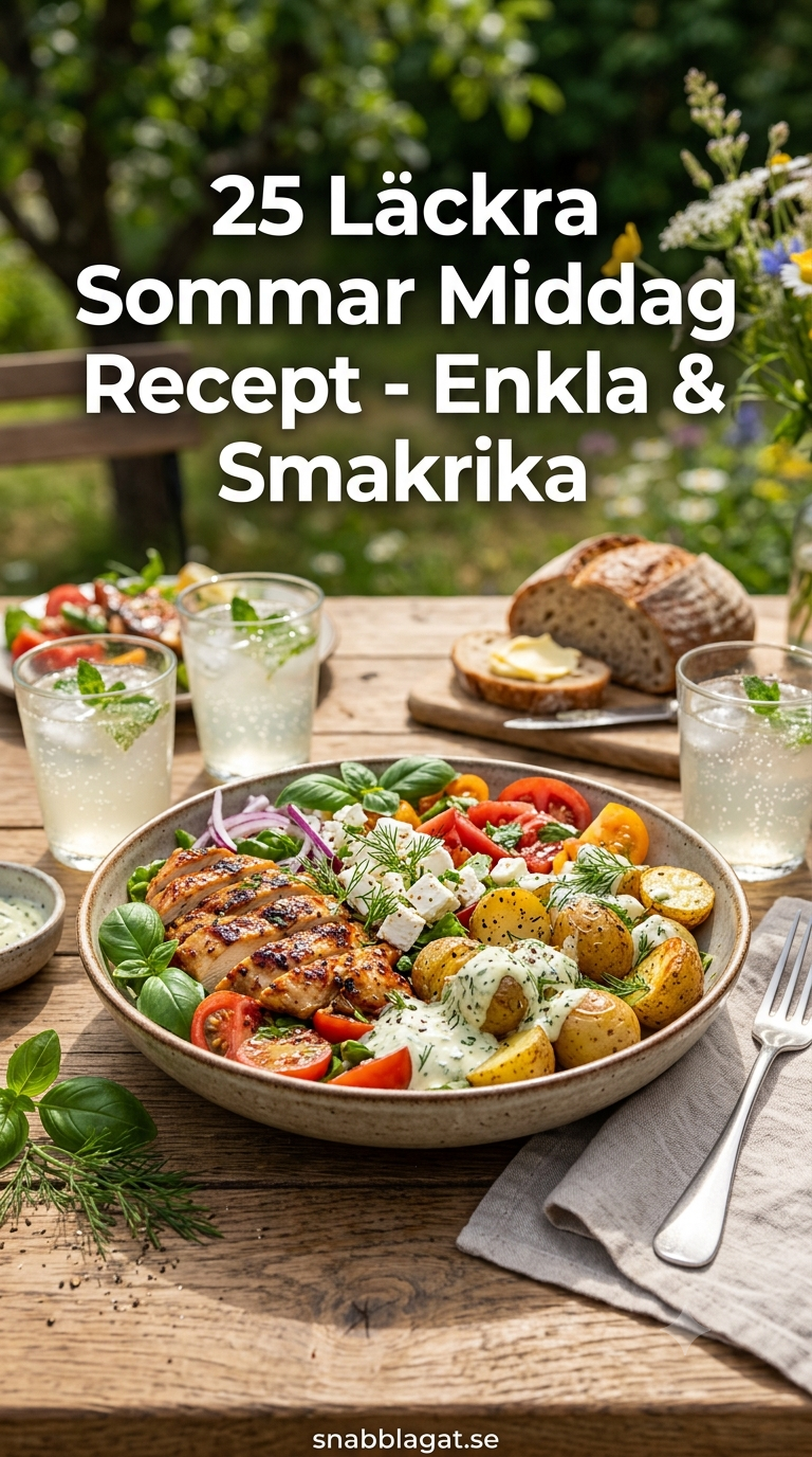 25 Läckra Sommar Middag Recept - Enkla & Smakrika