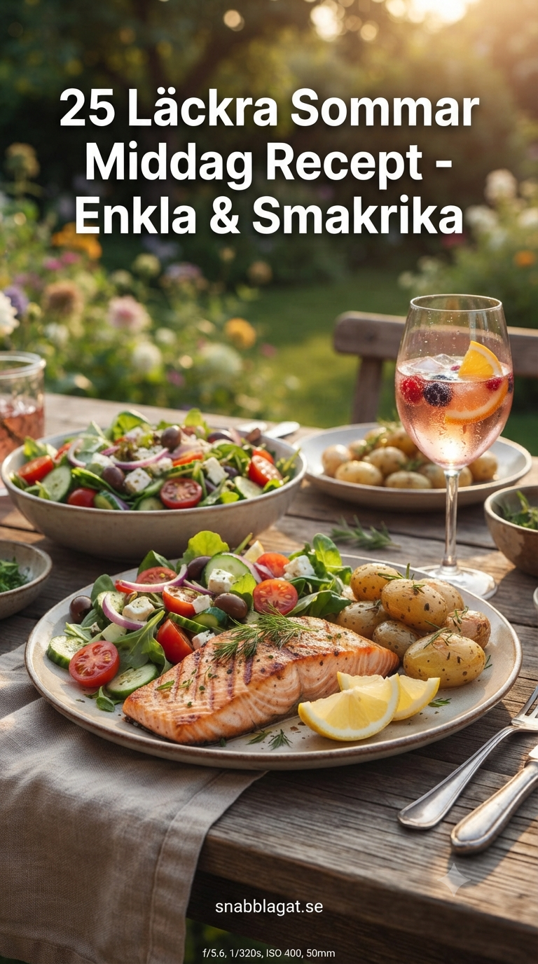 25 Läckra Sommar Middag Recept - Enkla & Smakrika