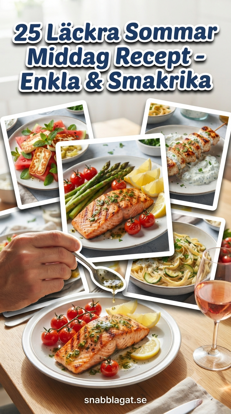 25 Läckra Sommar Middag Recept - Enkla & Smakrika