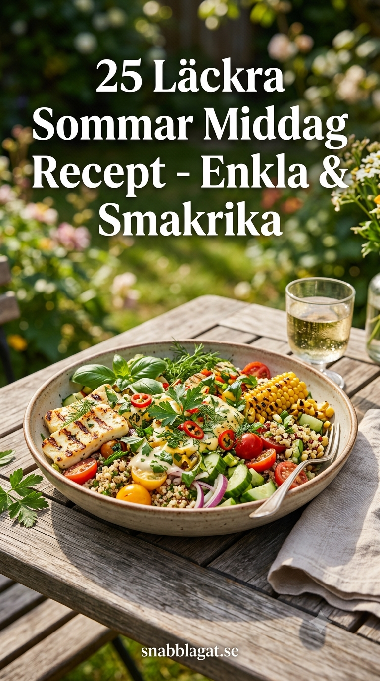 25 Läckra Sommar Middag Recept - Enkla & Smakrika
