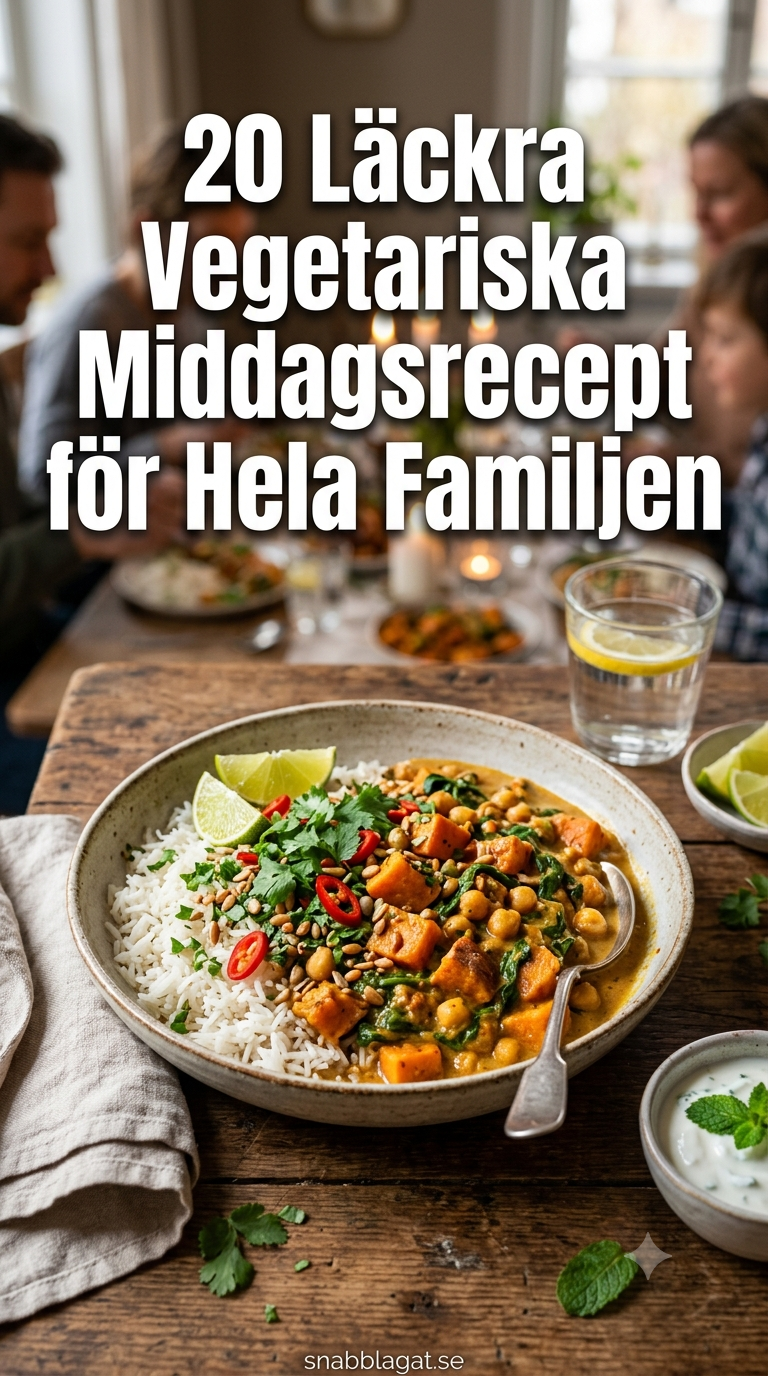 20 Läckra Vegetariska Middagsrecept för Hela Familjen