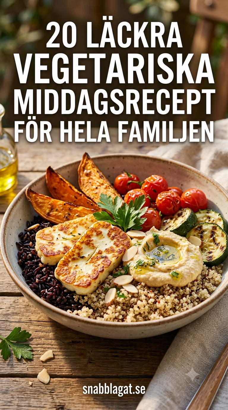 20 Läckra Vegetariska Middagsrecept för Hela Familjen