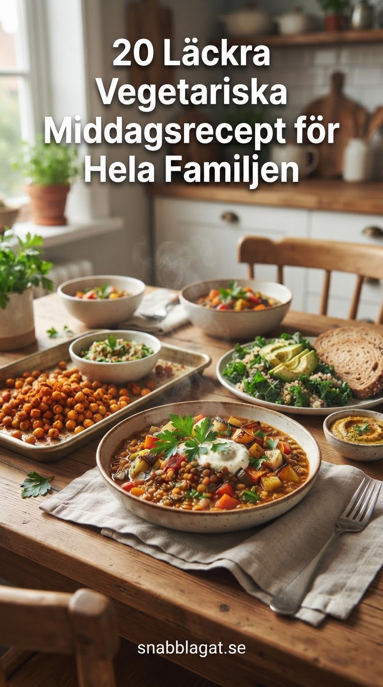 20 Läckra Vegetariska Middagsrecept för Hela Familjen