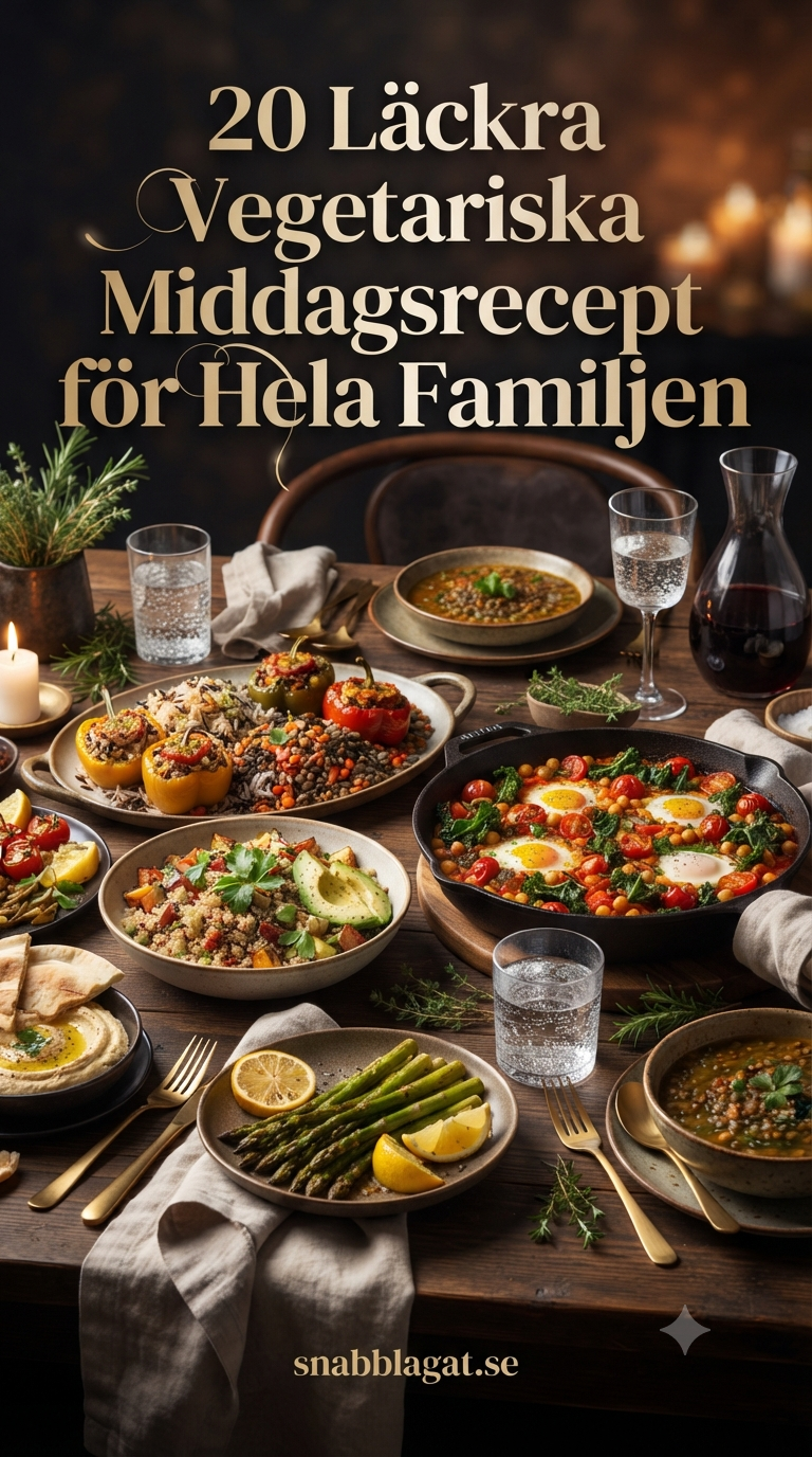 20 Läckra Vegetariska Middagsrecept för Hela Familjen