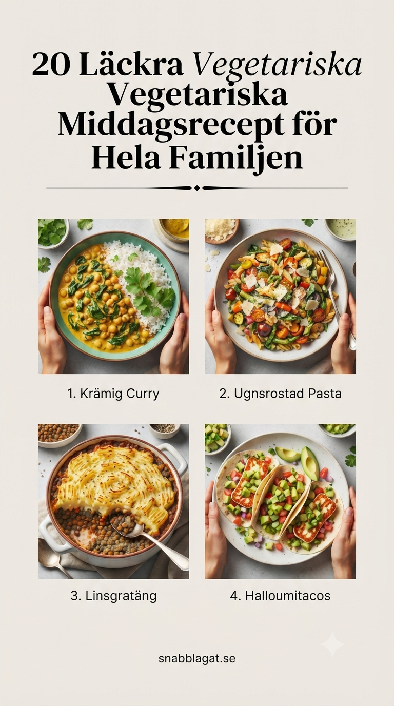 20 Läckra Vegetariska Middagsrecept för Hela Familjen