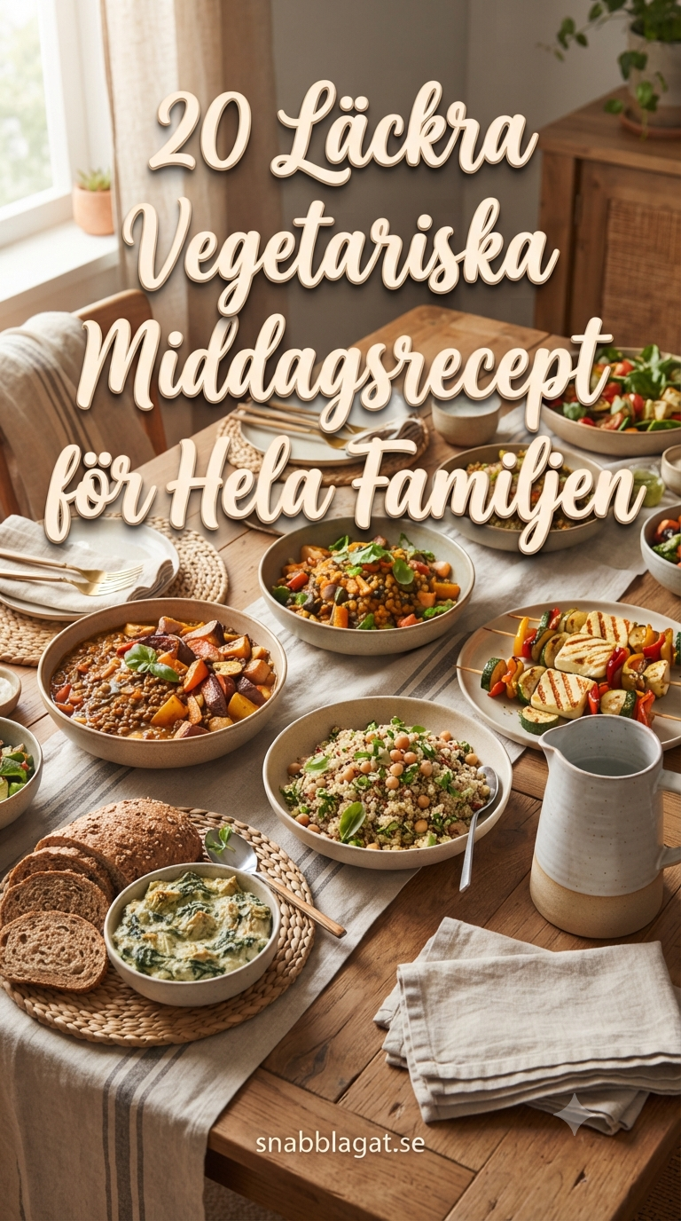 20 Läckra Vegetariska Middagsrecept för Hela Familjen