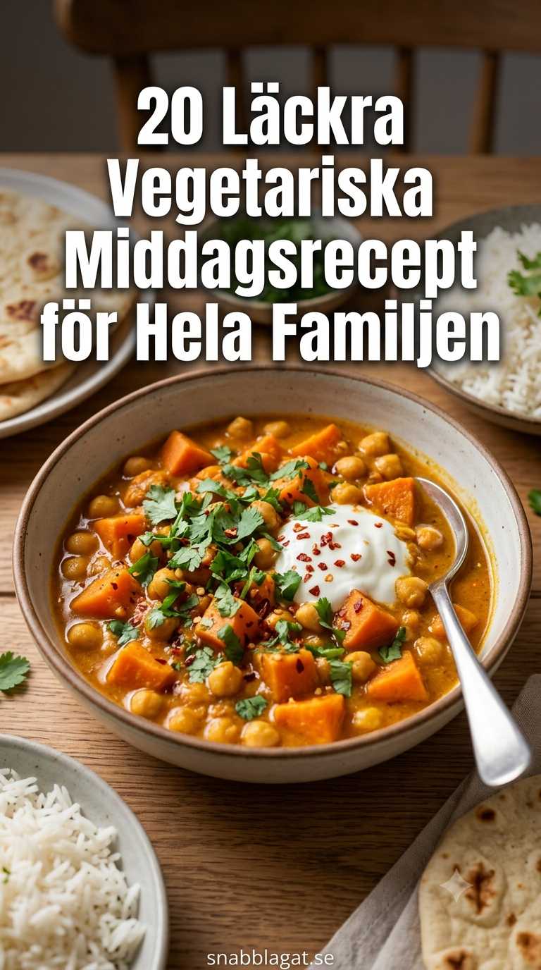 20 Läckra Vegetariska Middagsrecept för Hela Familjen