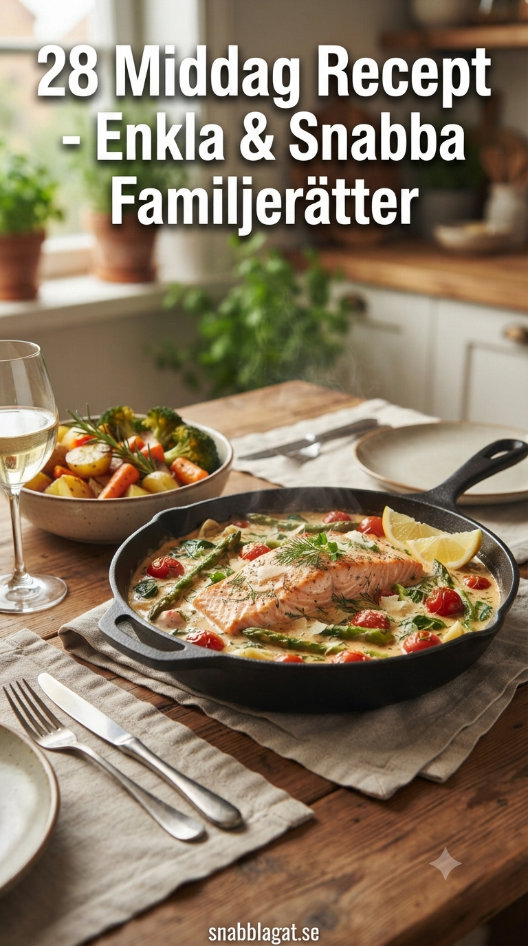 28 Middag Recept - Enkla & Snabba Familjerätter