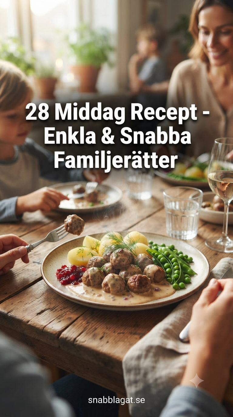 28 Middag Recept - Enkla & Snabba Familjerätter