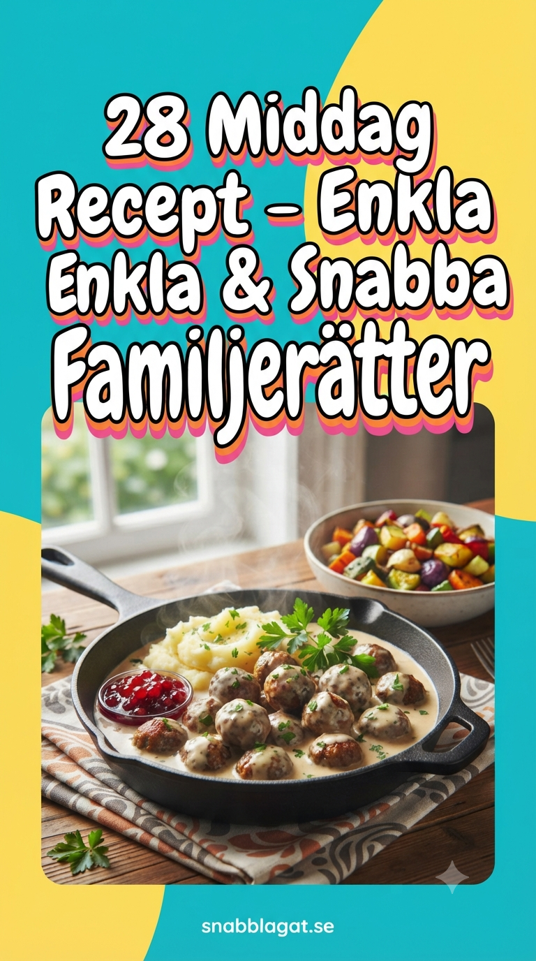 28 Middag Recept - Enkla & Snabba Familjerätter