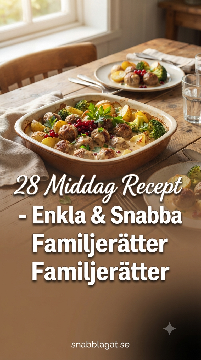 28 Middag Recept - Enkla & Snabba Familjerätter